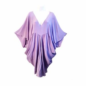 Revolve Suboo Silk Lavender Kaftan Batwing Dress